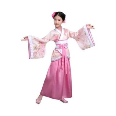 Imagem de Kimono Yukata Tradicional Chinês E Japonês Para Meninas, Fantasia Para