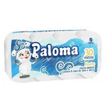 Imagem de Papel Higiênico PALOMA Neutro c/ 8 Rolos de 30m