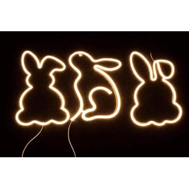 Imagem de Kit 3 Coelhinho 3D Decoração Páscoa Festa Quarto Infantil - - Comercia