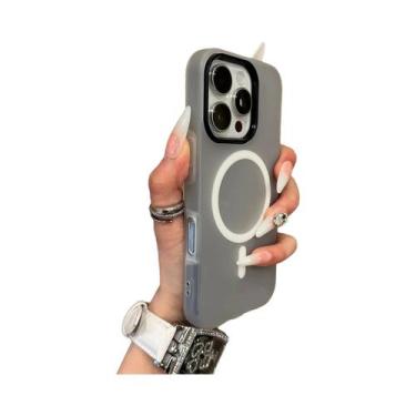 Imagem de Capa Magnética Transparente Fosca Macia Com Carregamento Sem Fio Em Co