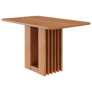 Imagem de Mesa de Jantar Ariela 20956 4 Lugares Retangular MDF 130x80cm Cinamomo Molci Milani Mov...