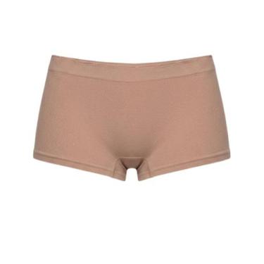 Imagem de Calcinha Boxer Infantil Demillus Ultraleve Poliamida Escola, Bege rosa