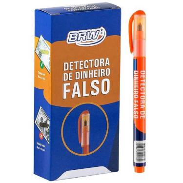 Imagem de Caneta Detectora de Dinheiro Falso BRW Ponta Redonda 1.0mm Marcador Pa
