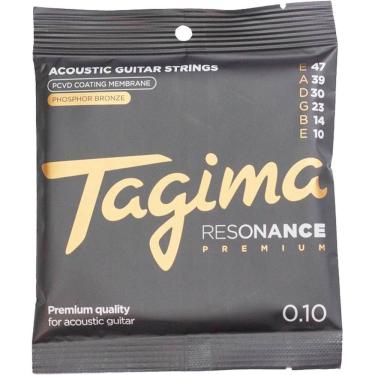 Imagem de Encordoamento para Violão Resonance Premium Alta Performance com Timbre Quente Fósforo Bronze Tagima .010-.047