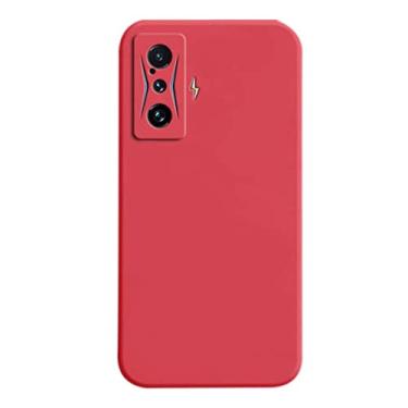 Imagem de Capa Capinha Silicone Colorida Soft-Touch Compatível com Xiaomi Poco F4 GT (Vermelho)