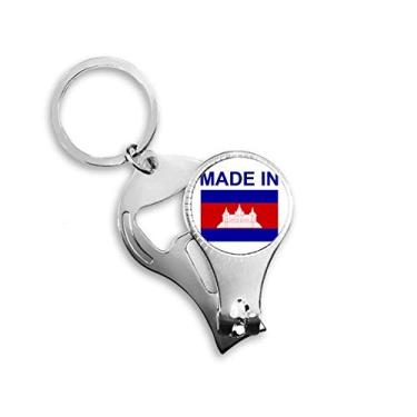 Imagem de Feito no Camboja Country Love Nail Nipper Ring Chaveiro Abridor de Garrafas Cortador