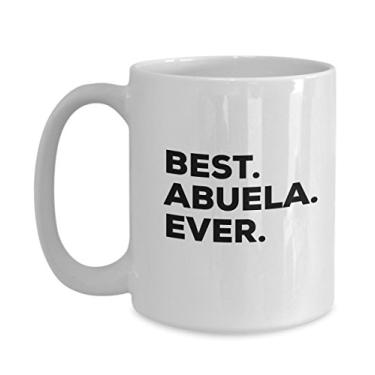 Imagem de Abuela Gifts – Melhor caneca de café Abuela Ever – Presentes Abuelo e Abuela – Presente engraçado – Para uma ideia de presente inovadora – de Natal, Dia das Mães de crianças neta (425 ml, Abuela)