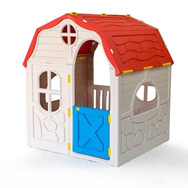 Imagem de Cosco Kids, Casinha Portátil Kids, Playhouse, Bege e Vermelha