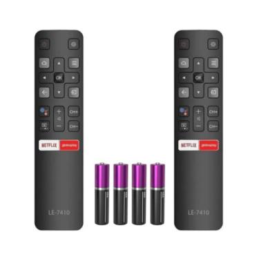 Imagem de Kit 2 Controle Remoto Compatível com TCL Smart TV 4K RC802V 55P8M