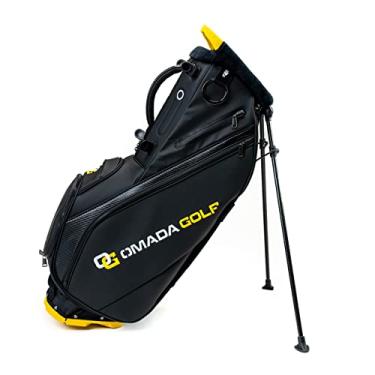 Imagem de OMADA GOLF Bolsa de golfe Carbon Max Deluxe | Bolsa de golfe durável e leve | Divisor de taco de golfe de 5 vias | Bolsas para tacos de golfe com alça e suporte