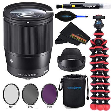 Imagem de Sunshine Photo Store Lente contemporânea Sigma 16 mm f/1.4 DC DN para Sony E+Sunshine Basic Bundle