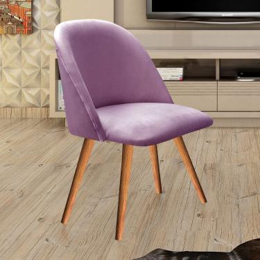 Imagem de Poltrona Decorativa Gaia para Sala, Quarto, Recepção Roxo