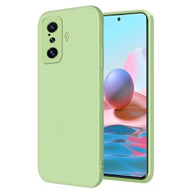 Imagem de Yarxiawin Capa de telefone para Xiaomi Poco F4 GT sedoso toque macio roxo, capa protetora estética de silicone fina anti-impressão digital à prova de choque capa fofa (verde)