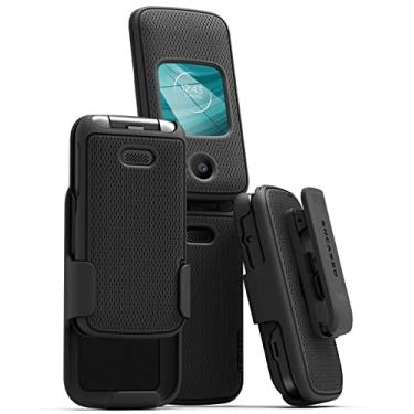 Imagem de Encased Capa DuraClip projetada para SmartFlip / Alcatel Go Flip 3 com clipe de cinto, capa fina para celular com coldre (4052R/4052C/4052W)