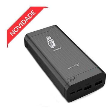 Imagem de Power Bank 20000mah Para Celular  Note 10s - DUDA STORE, Preto