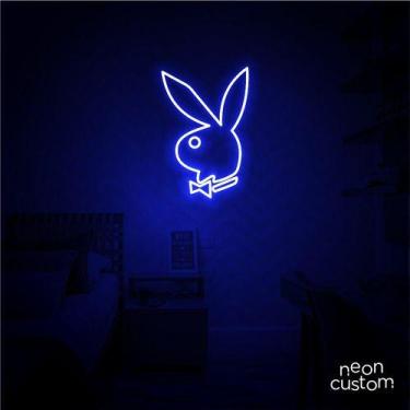 Imagem de luminaria letreiro Neon Led Play Boy 100x65 luminoso decoração p/ self