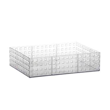 Imagem de Caixa Organizadora Empilhável Quadratta Cristal 32X23X8 Cm Paramount