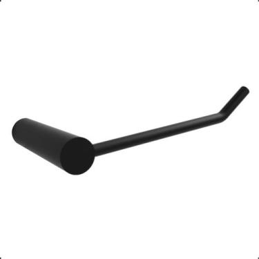 Imagem de Papeleira para Banheiro Modelo Orion Preto Fosco Grego Metal