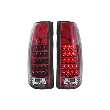Imagem de Anzo USA Conjunto de luz traseira 311079 Cadillac/Chevrolet/GMC Red/Crystal G3 LED - (vendido em pares)