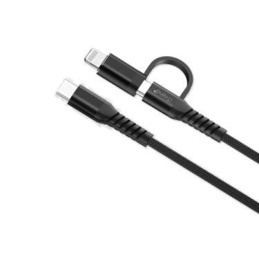 Imagem de Cabo iTrend USB-C para USB-C com Adaptador Lightning Preto iT-CBC2-1