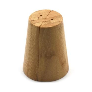 Imagem de Conjunto Saleiro e Pimenteiro Oikos em Bambu Natural Minimalista