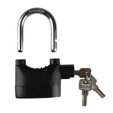 Imagem de Cadeado Antifurto com Alarme Sonoro 110dB Casa Moto e Bike - Aquilae