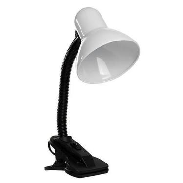 Imagem de Luminária De Mesa Com Presilha Branca Bivolt - Luatek, Bivolt