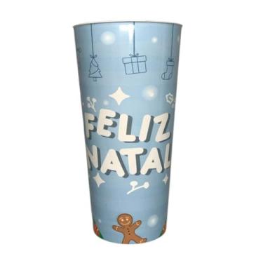 Imagem de Kit 6 Copos Plástico Long Drink Natal 350ml Estampa Sortida