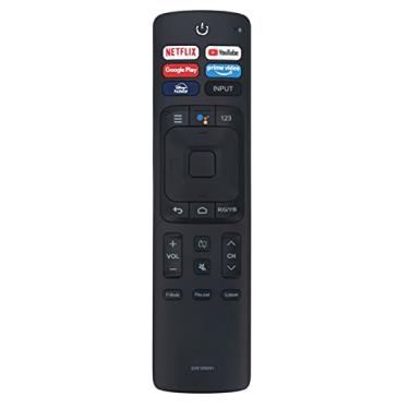 Imagem de ERF3R69H Controle remoto de voz substituído adequado para Hisense TV Premium 4K Smart TV 65U7Q U7QF Série 65U7QF 55A73F 58A71F 50A71F 43A71F compatível com ERF3I69H ERF3A69S ERF3N69H ERF3F69V ERF3F69V