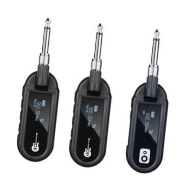 Imagem de simhoa Transmissor e receptor de áudio de instrumento Transmissor e receptor de guitarra para guitarras de baquelite Equipamento de gravação de