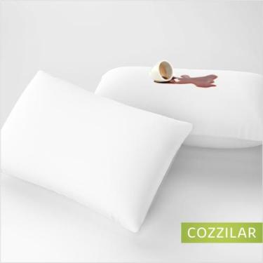 Imagem de Kit 2 Capas Protetoras de Travesseiro Impermeável 70x50cm Premium Com 