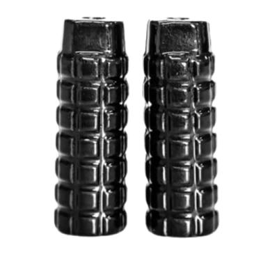 Imagem de Pedaleira de Alumínio para Bicicleta, 7,5 cm, 2,5 cm Diâmetro, 2 Unidades (PRETO)