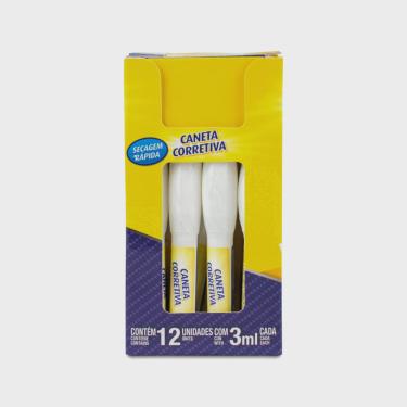 Imagem de Corretivo caneta ponta metal Acrilex 3ml c/12