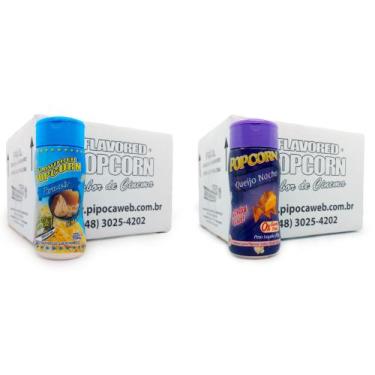 Imagem de Temperos Para Pipoca Cx 24 Un - Parmesão E Queijo Nacho - Flavored Pop