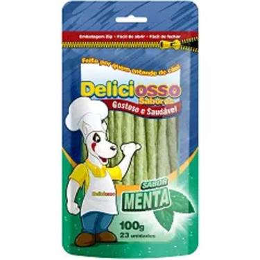 Imagem de Ossinho Patisco palitinho para Cães Deliciosso Palito Fino Menta 100g 