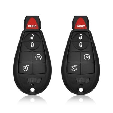 Imagem de Substituição de 2 Keylessbest para controle remoto Jeep Grand Cherokee Commander 2008 2009 2010 M3N5WY783X 5 botões 433 MHz