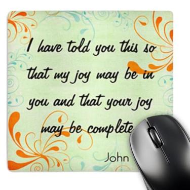 Imagem de 3dRose Mouse pad 20 x 20 x 0,65 cm, versículo da Bíblia João 15-11 Gradiente Espiral Pastel Bíblia (mp_150071_1)