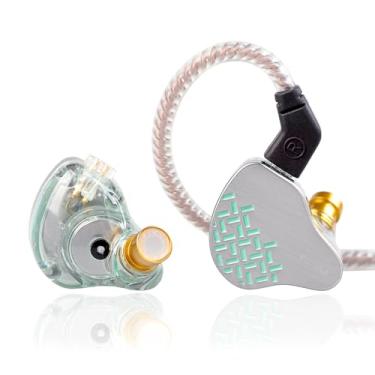 Imagem de Kinboofi Fone de ouvido intra-auricular KBEAR Rosefinch, com cancelamento de ruído, placa frontal de liga de zinco de nível aviacional, fones de ouvido com fio com cabo destacável para Singer