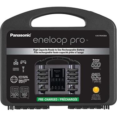 Imagem de Panasonic K-KJ17KHC82A eneloop pro Power Pack de alta capacidade, 8AA, 2AAA, com carregador de bateria individual "avançado" e estojo de armazenamento de plástico