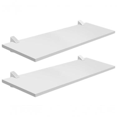 Imagem de Kit Com 2 Prateleira Estante Mdf Branca 2 40x20