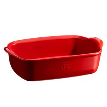 Imagem de Travessa Retangular Emile Henry Em Cerâmica 22x14 Cm Vermelho