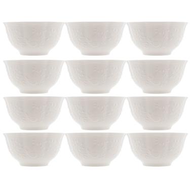 Imagem de Jogo 12 Bowl Tigela De Cerâmica New Bone Butterfly Flower Borboleta Flores 14cm Lyor