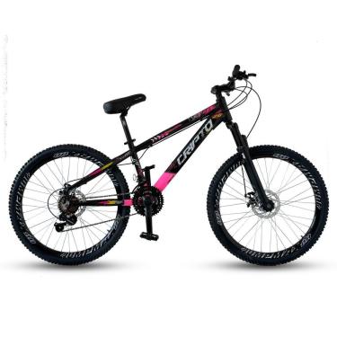 Imagem de Bicicleta Aro 26 Cripto Freeride 21 Marchas Freios A Disco - Preto/rosa