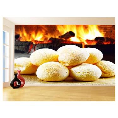 Imagem de Papel De Parede 3D Alimentos Pão Pães Padaria 3,5M Al241 - Você Decora