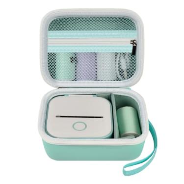 Imagem de ANKHOH Capa de etiquetadora para Memoking T02/ para Phomemo M02/ M02S/ M02 Pro/Q30S/ para Nelko PM230/ para Anycash/para Ponek Mini Pocket Printer, suporte de armazenamento de papel adesivo portátil