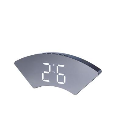 Imagem de Relógio Despertador Digital De Mesa Decorativo Alarme Temperatura Pilha AAA Usb Preto Led(SZ6096-BRANCO)