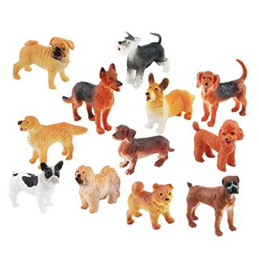Imagem de Esquirla 12x Figuras de Cães Animais Estátuas em Miniatura para de Coleção de Quarto de Escritório