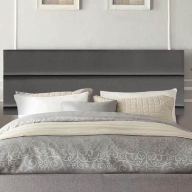 Imagem de Painel Estofada Argentina 160cm Queen Size Para Cama Box Suede Cinza E