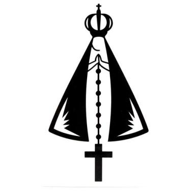 Imagem de Adesivo Nossa Senhora Aparecida e Terço SV2016 - Preto - Selaria Verte