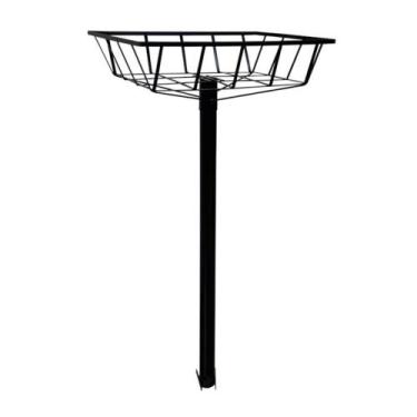 Imagem de Lixeira De Rua Calçada Parque Cesto Raso Preta 112x60x45cm. - OURO MIN